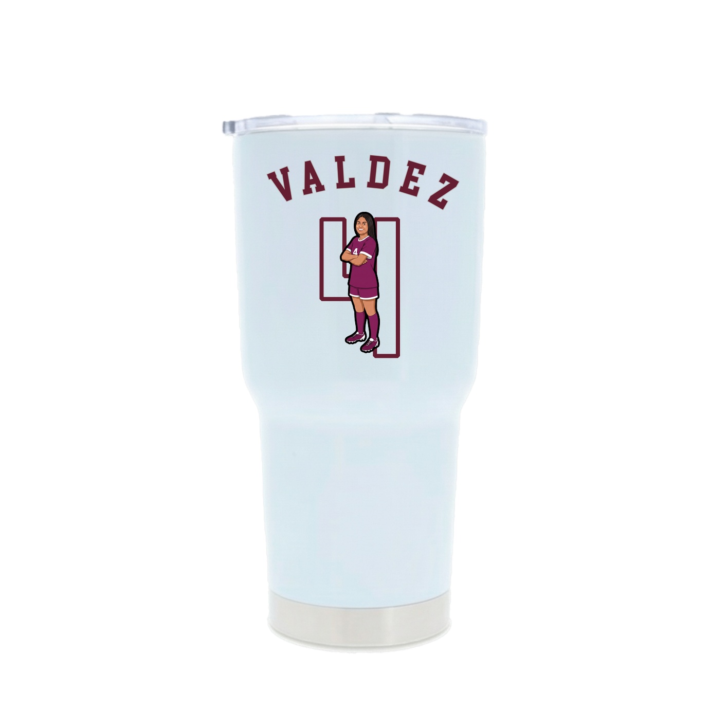 30oz Stainless Steel Tumbler — Shirsey Arch in White