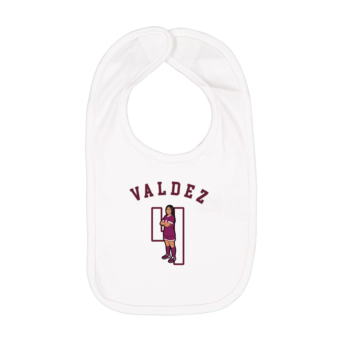Infant Bib — Shirsey Arch in White