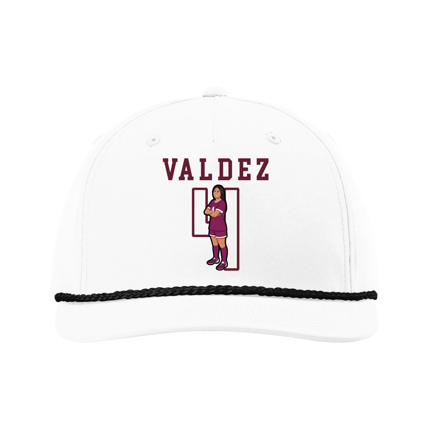 Five-Panel Classic Rope Cap — Shirsey in White