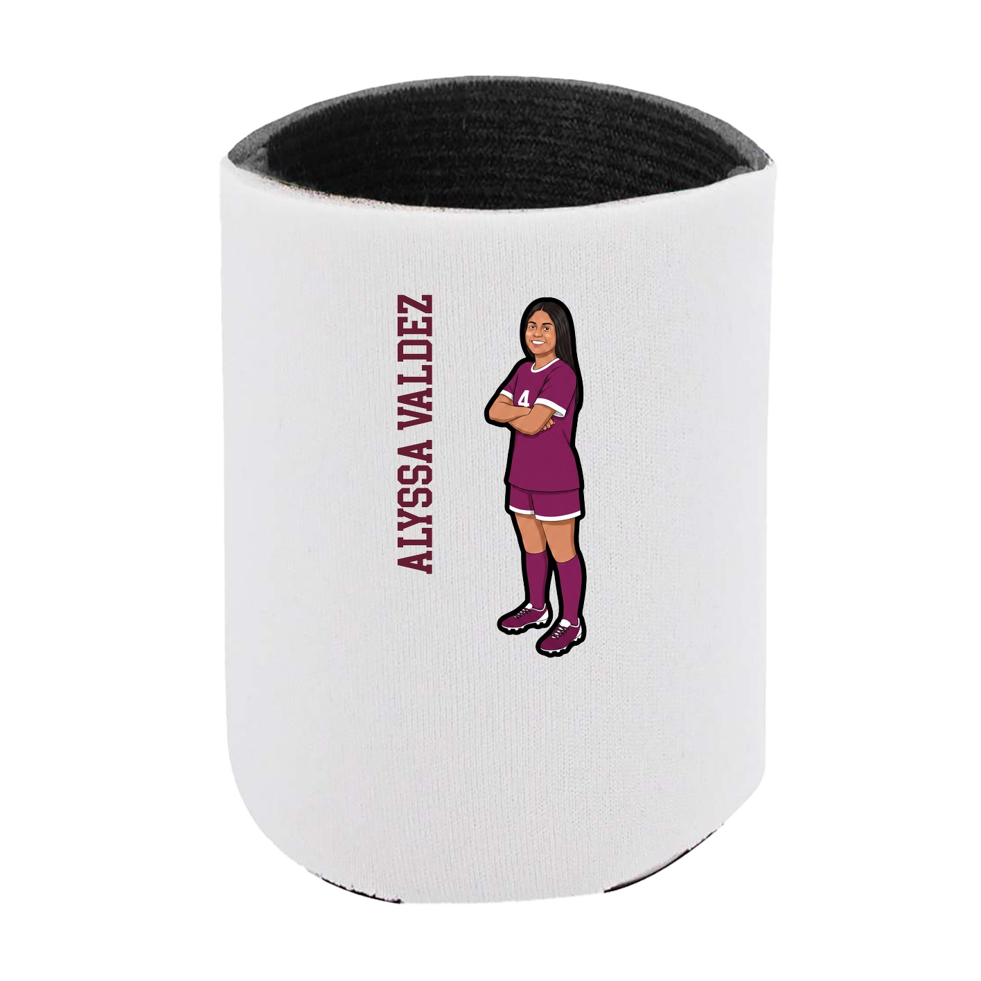 Can Holder — Name Vertical in White