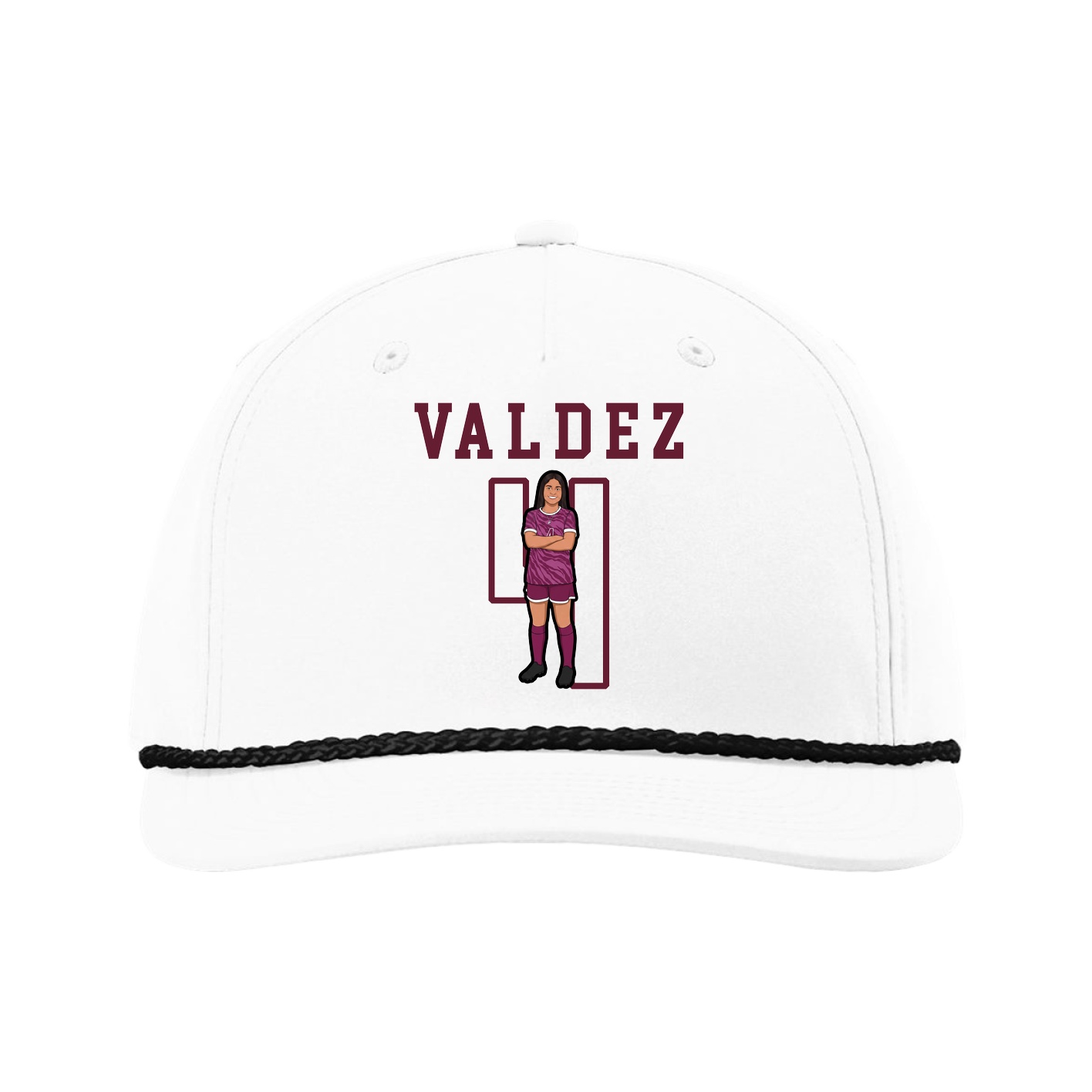 Five-Panel Classic Rope Cap — Shirsey in White