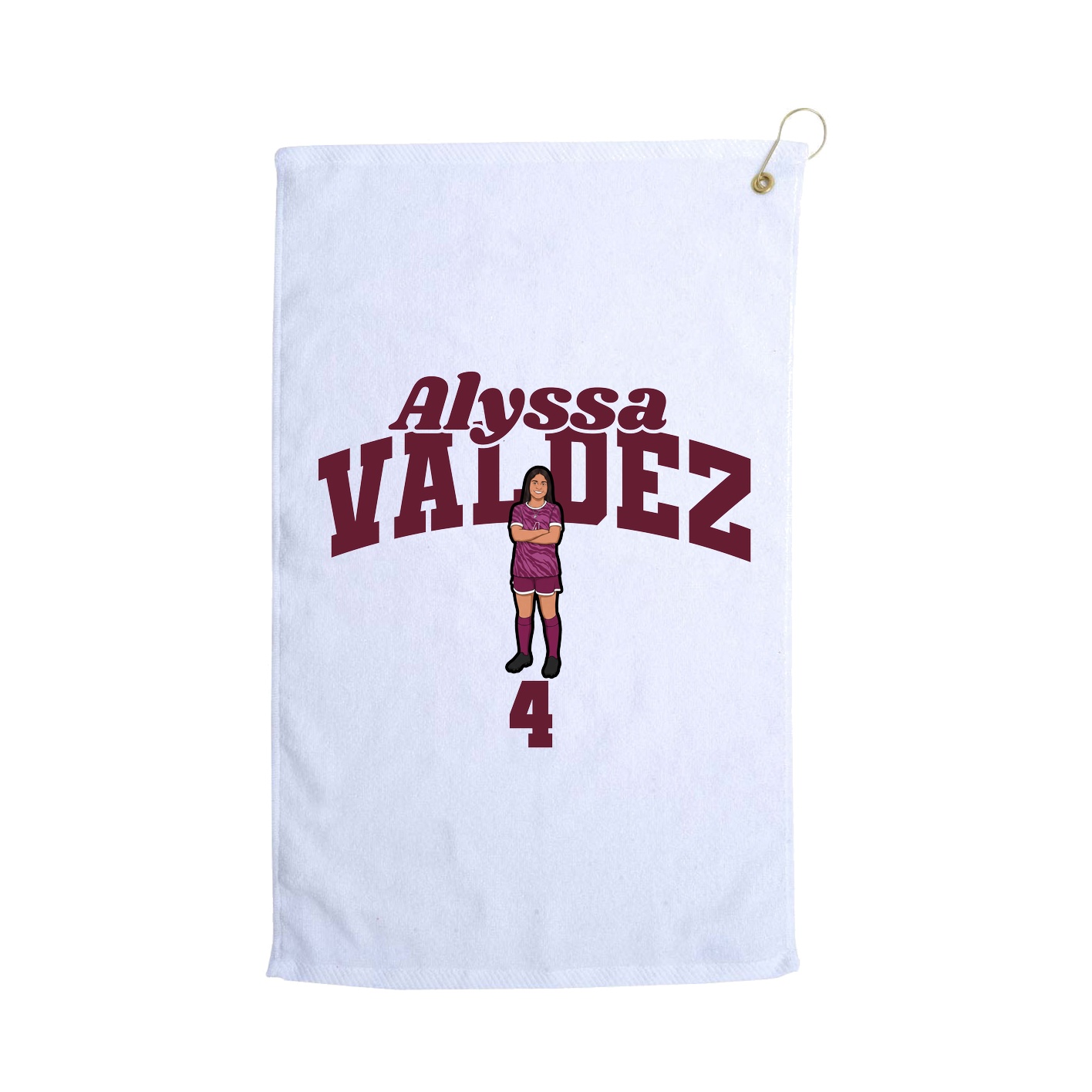 Golf Towel — Signature Arch in White