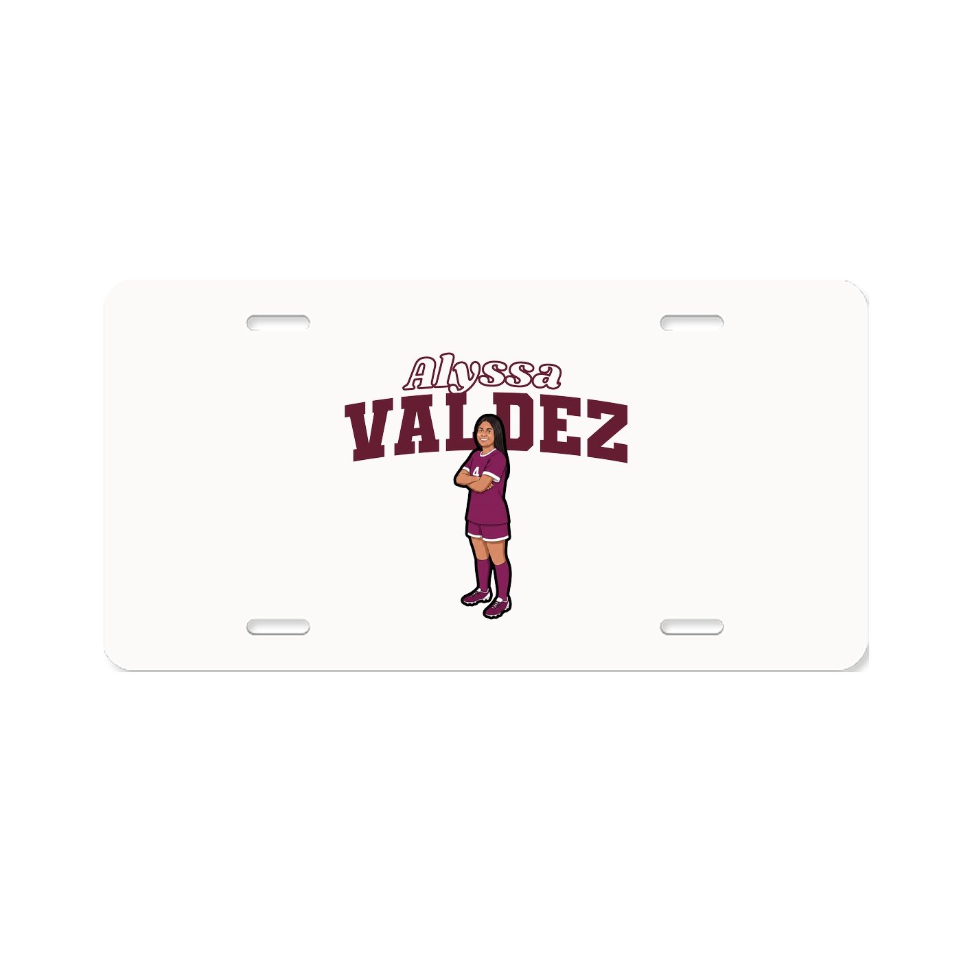 License Plate — Name Arch in Classic