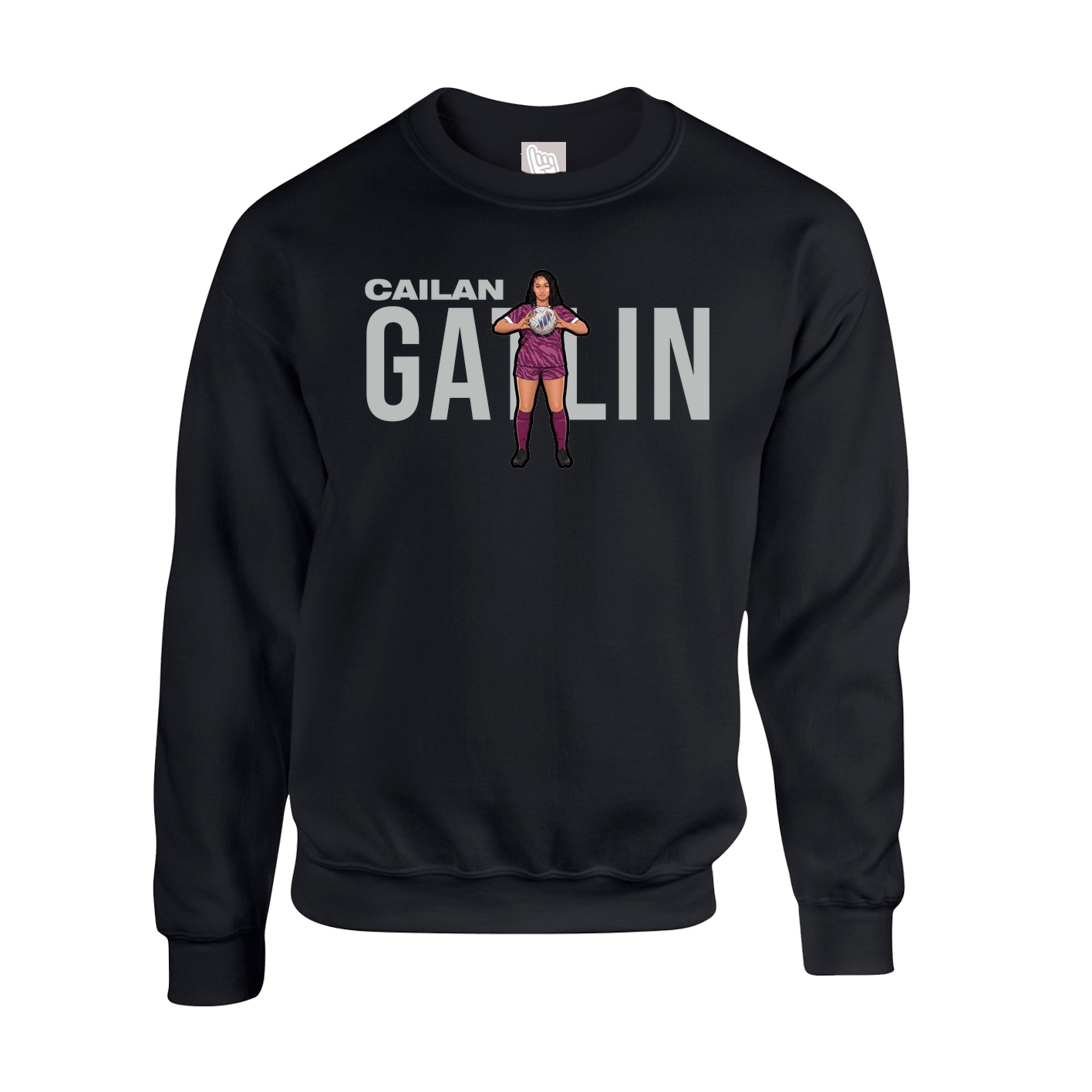 Fleece Crew — Player Name in Black
