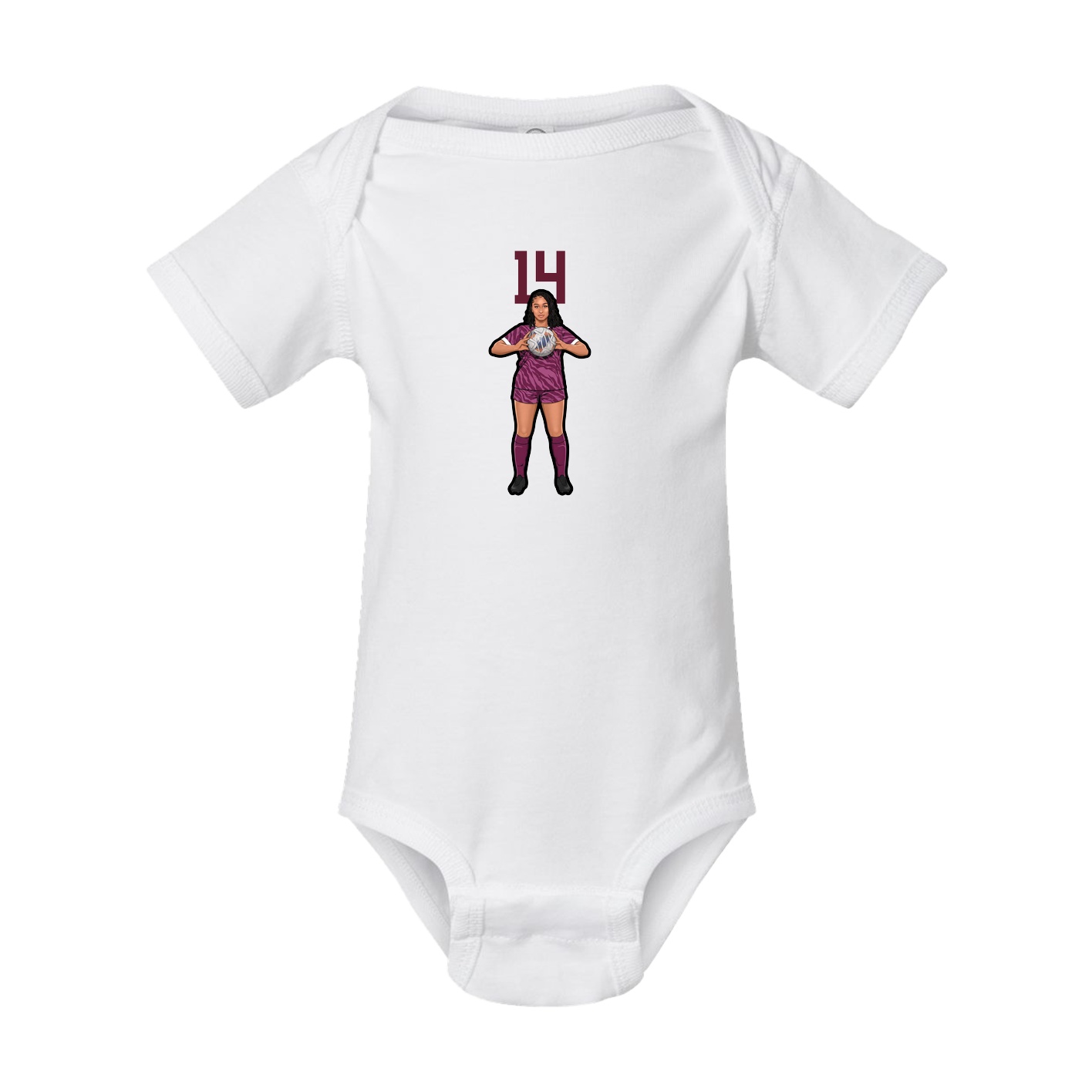 Baby Onesie — Number Top in White