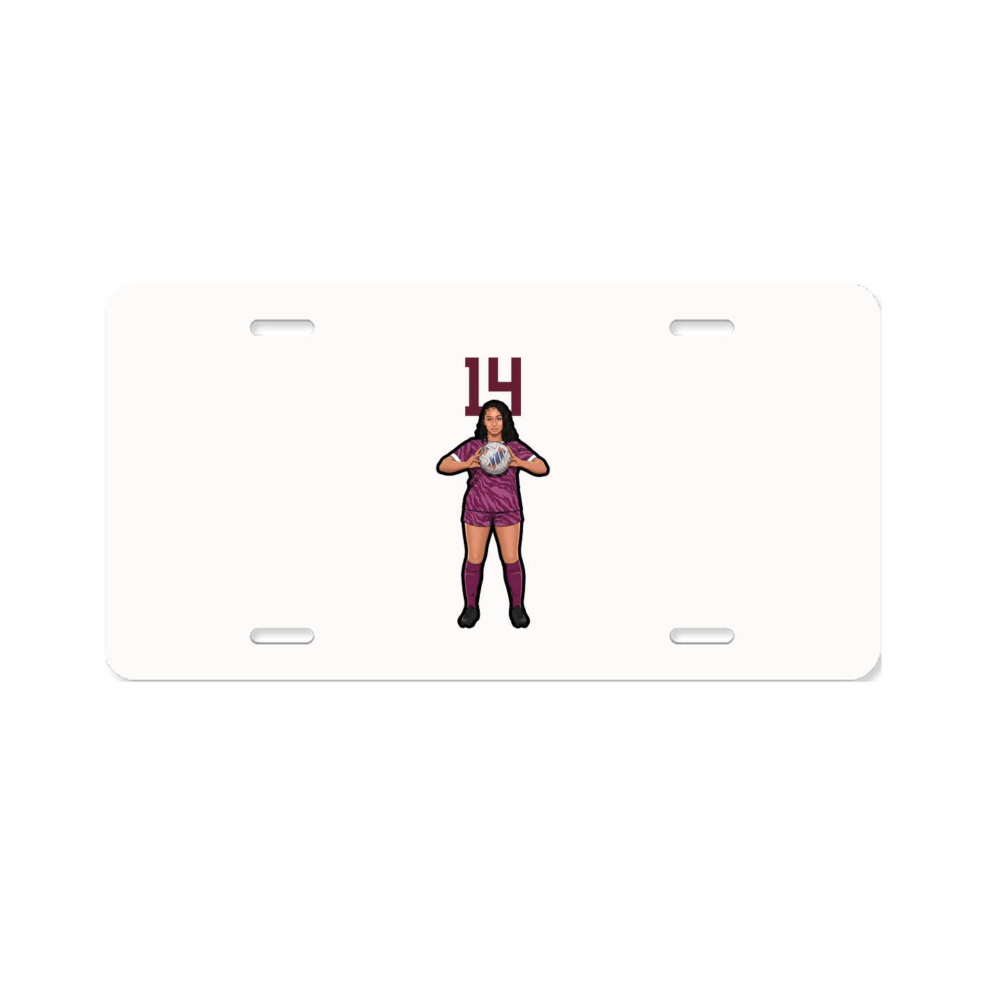 License Plate — Number Top in Classic