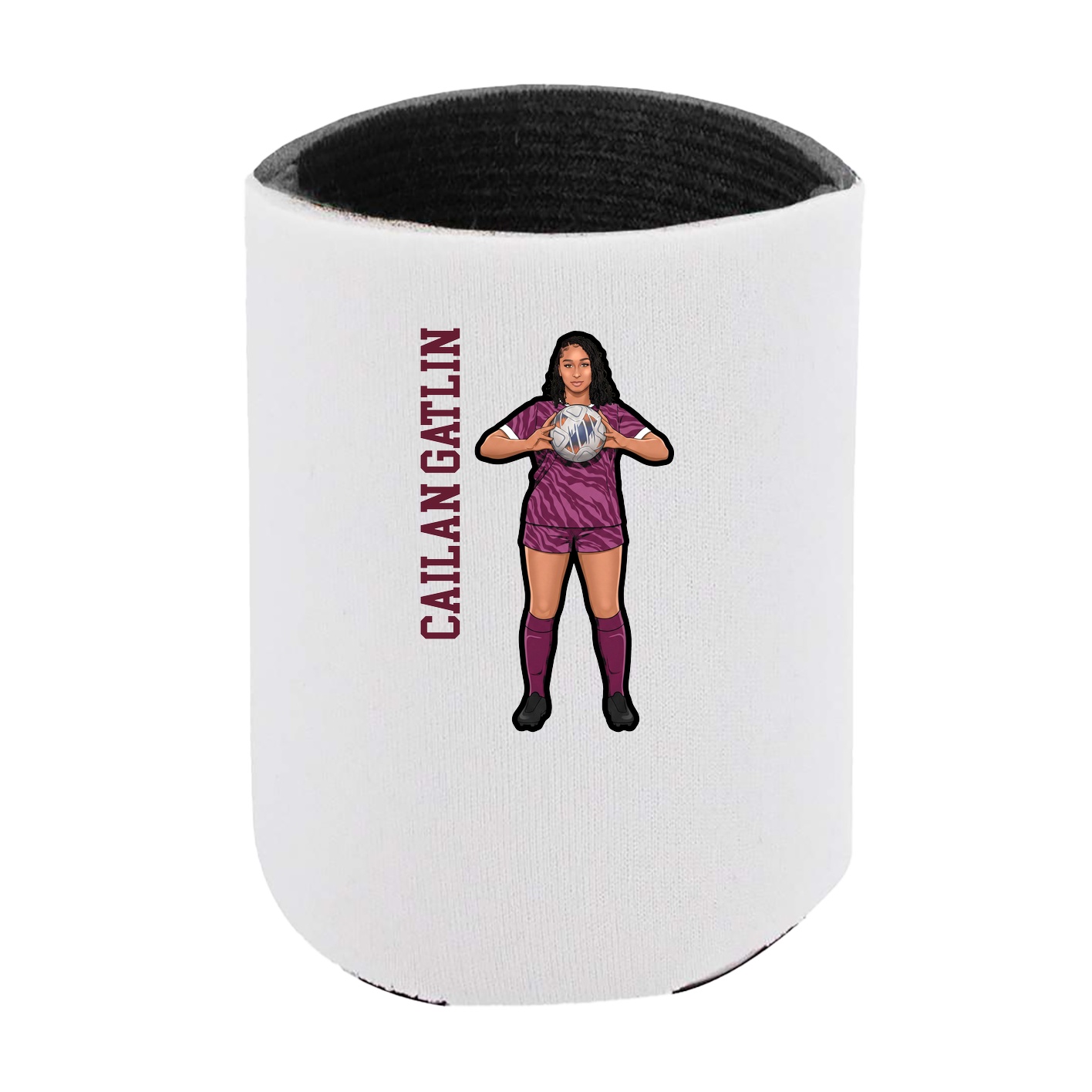 Can Holder — Name Vertical in White