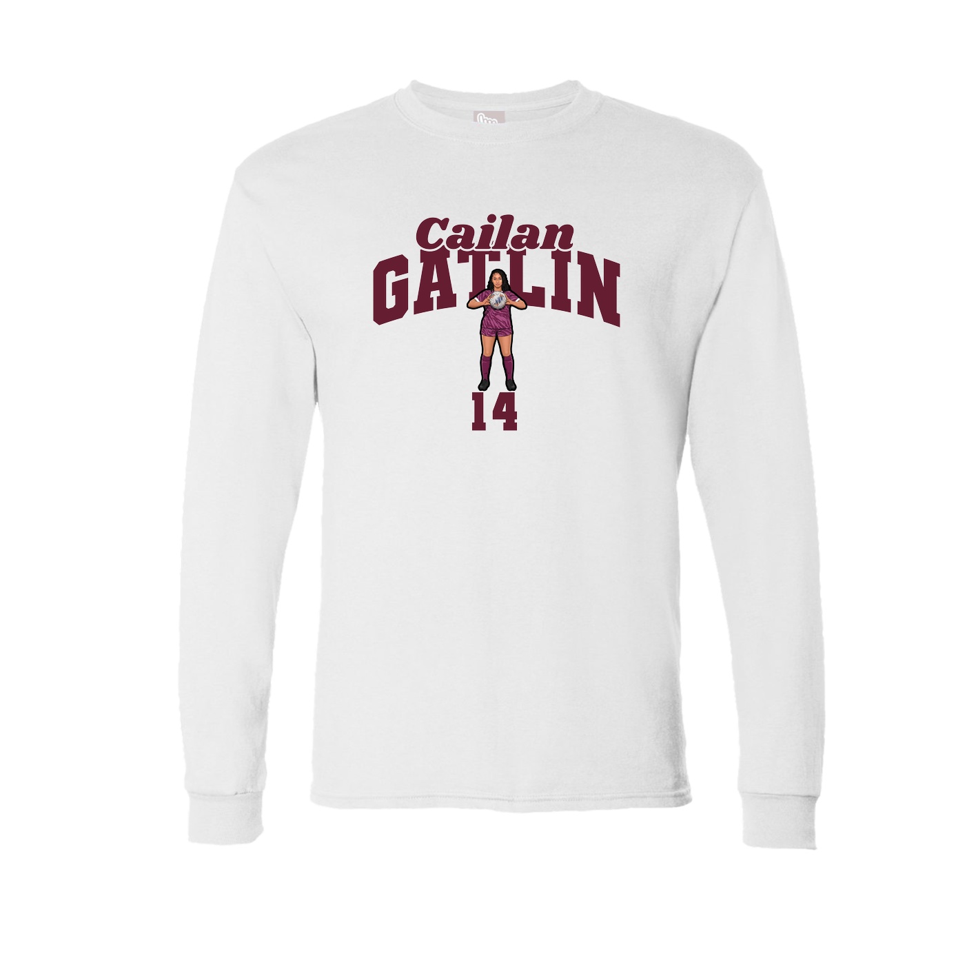 Long Sleeve Tee — Signature Arch in White