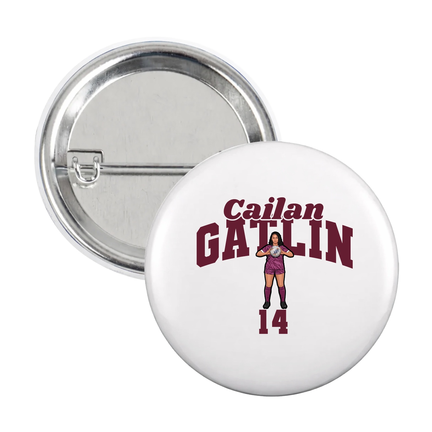 Game Day Button — Signature Arch in White
