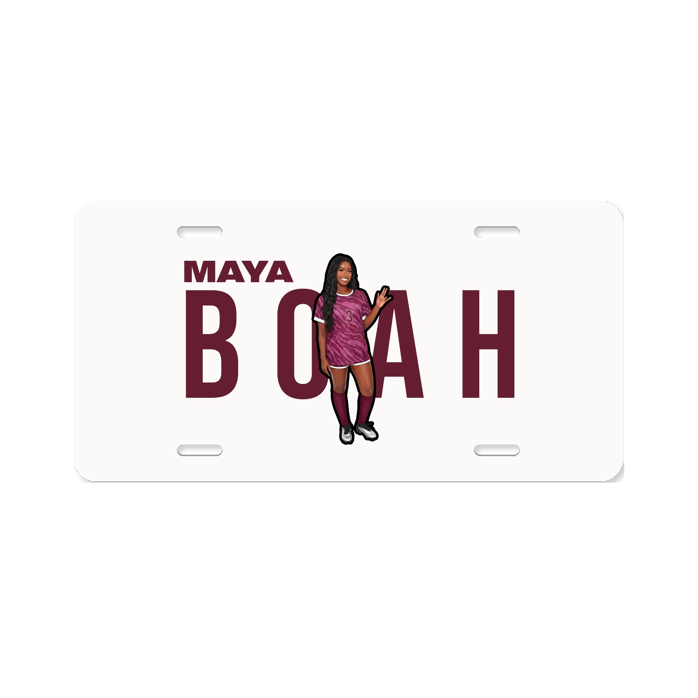 License Plate — Player Name in Classic