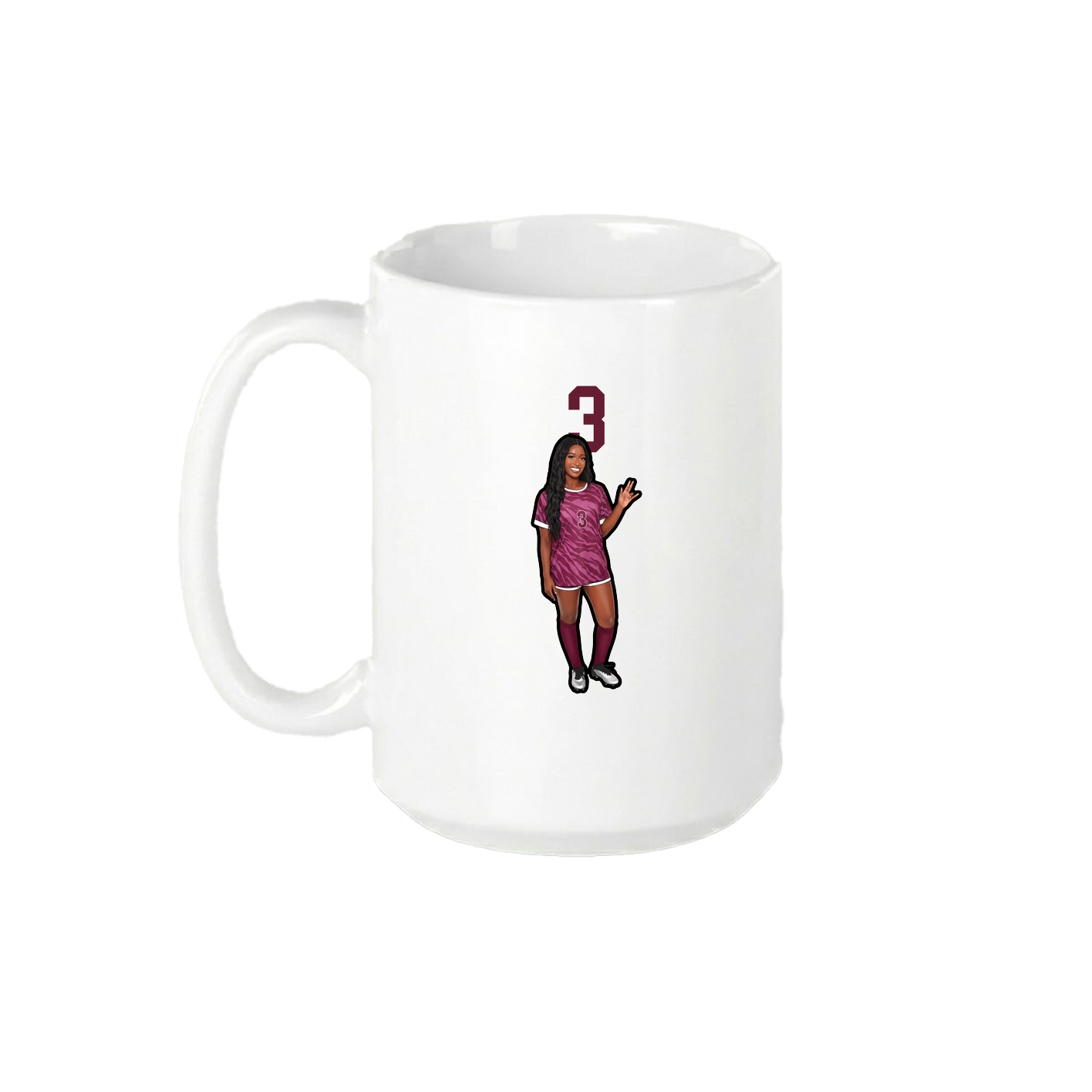 15oz Coffee Mug — Number Top in White