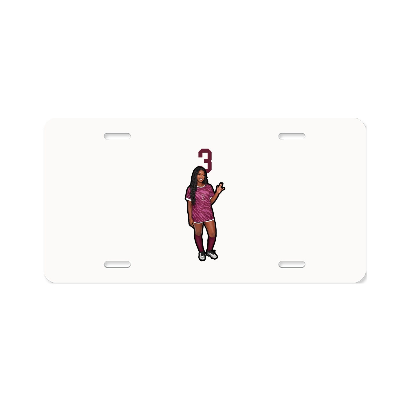 License Plate — Number Top in Classic