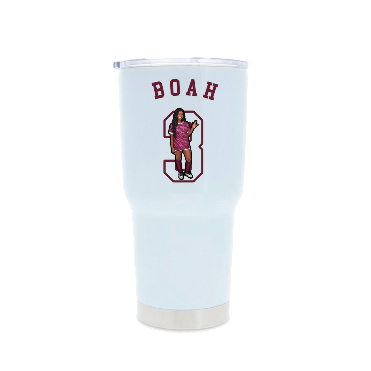 30oz Stainless Steel Tumbler — Shirsey Arch in White