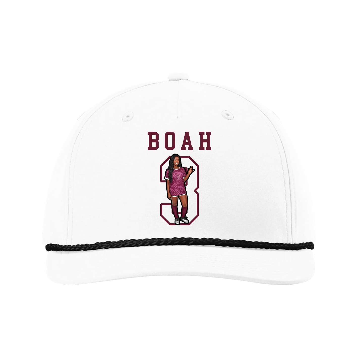Five-Panel Classic Rope Cap — Shirsey in White