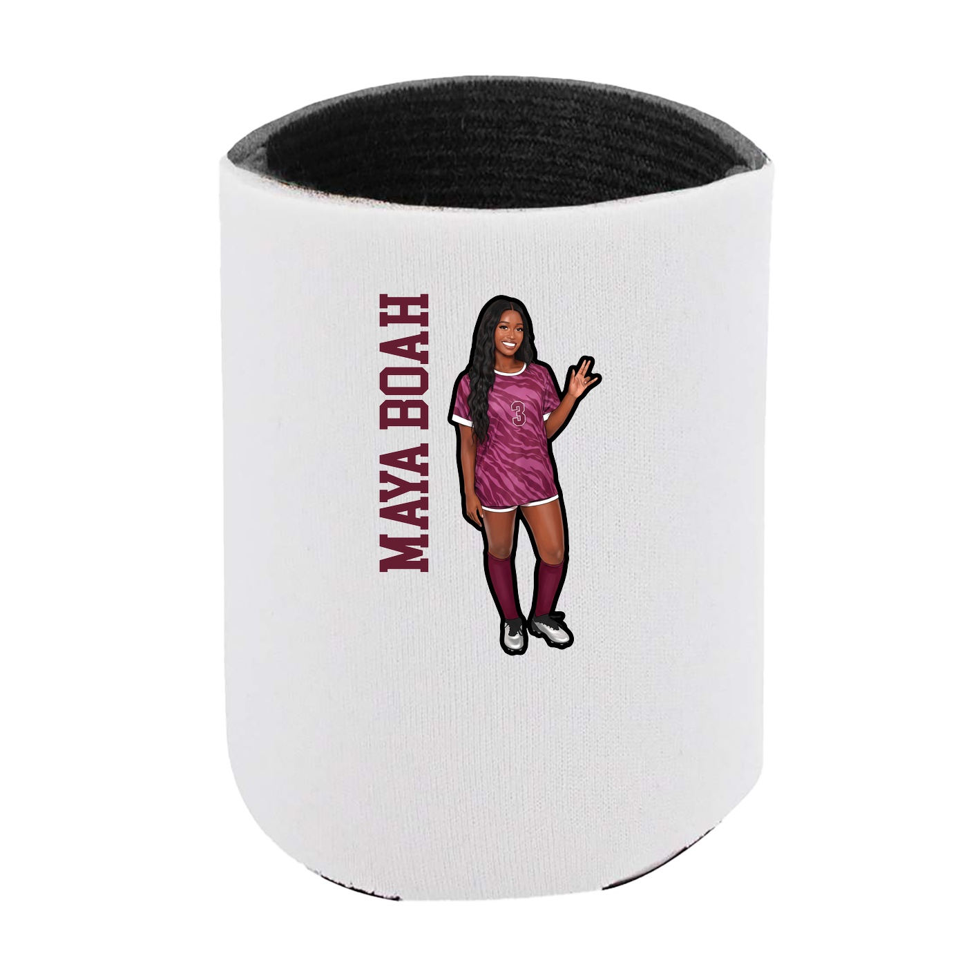 Can Holder — Name Vertical in White