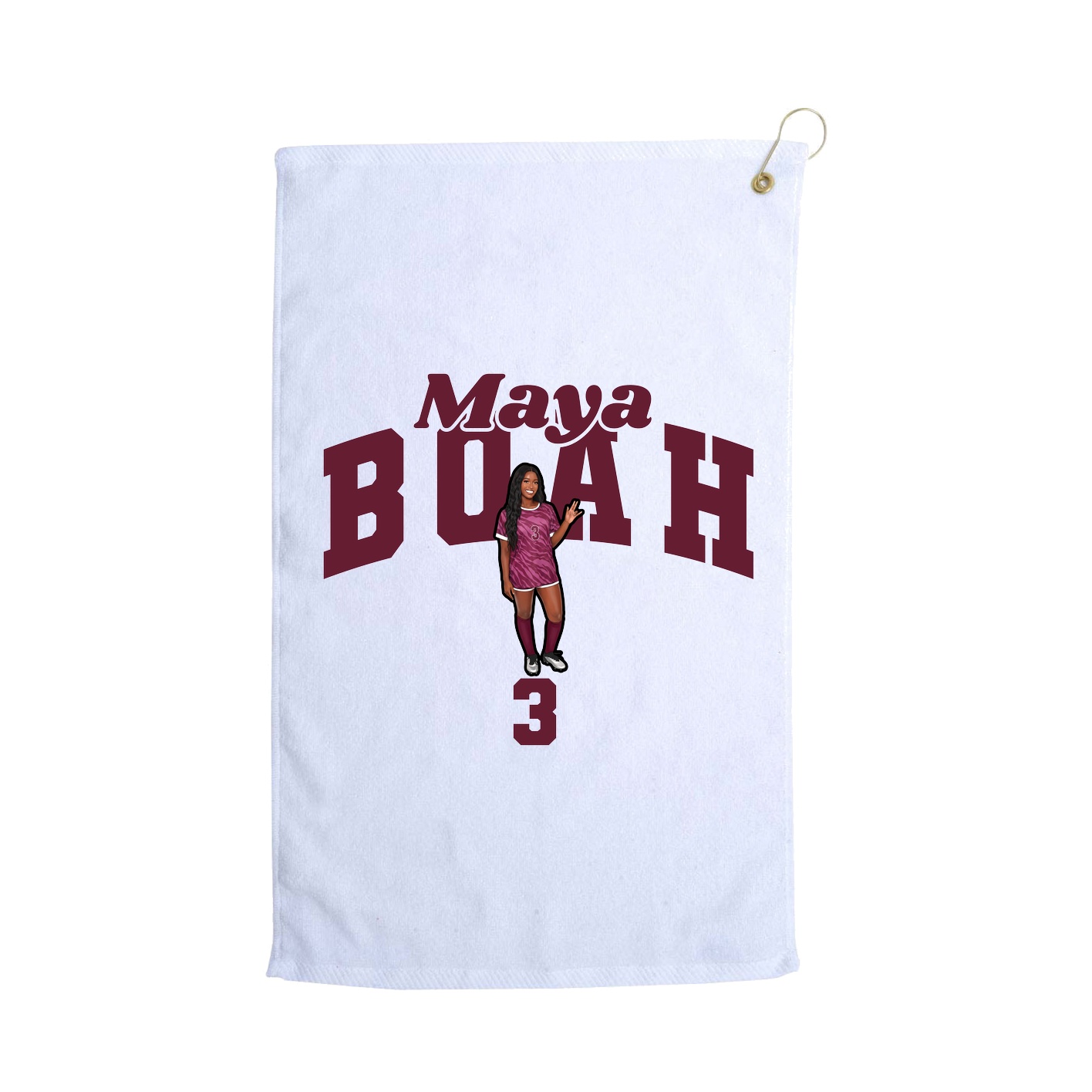 Golf Towel — Signature Arch in White