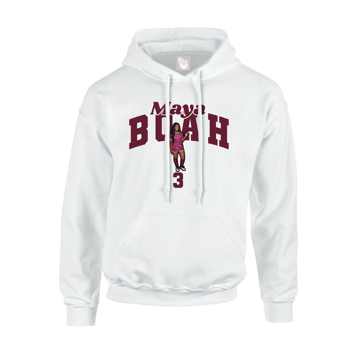 Hoodie — Signature Arch in White