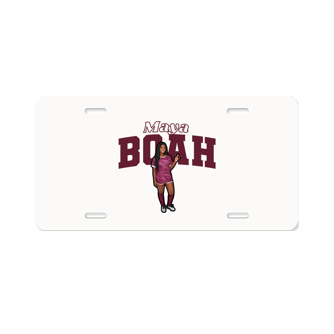 License Plate — Name Arch in Classic