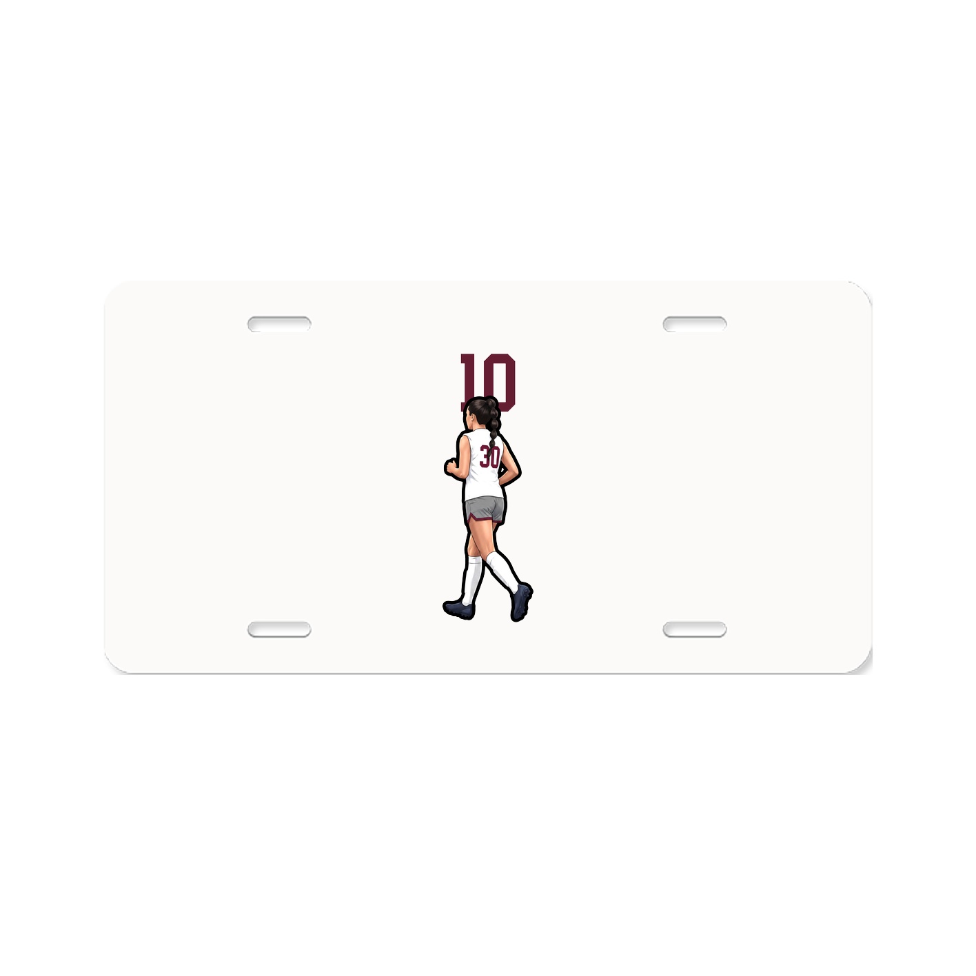 License Plate — Number Top in Classic