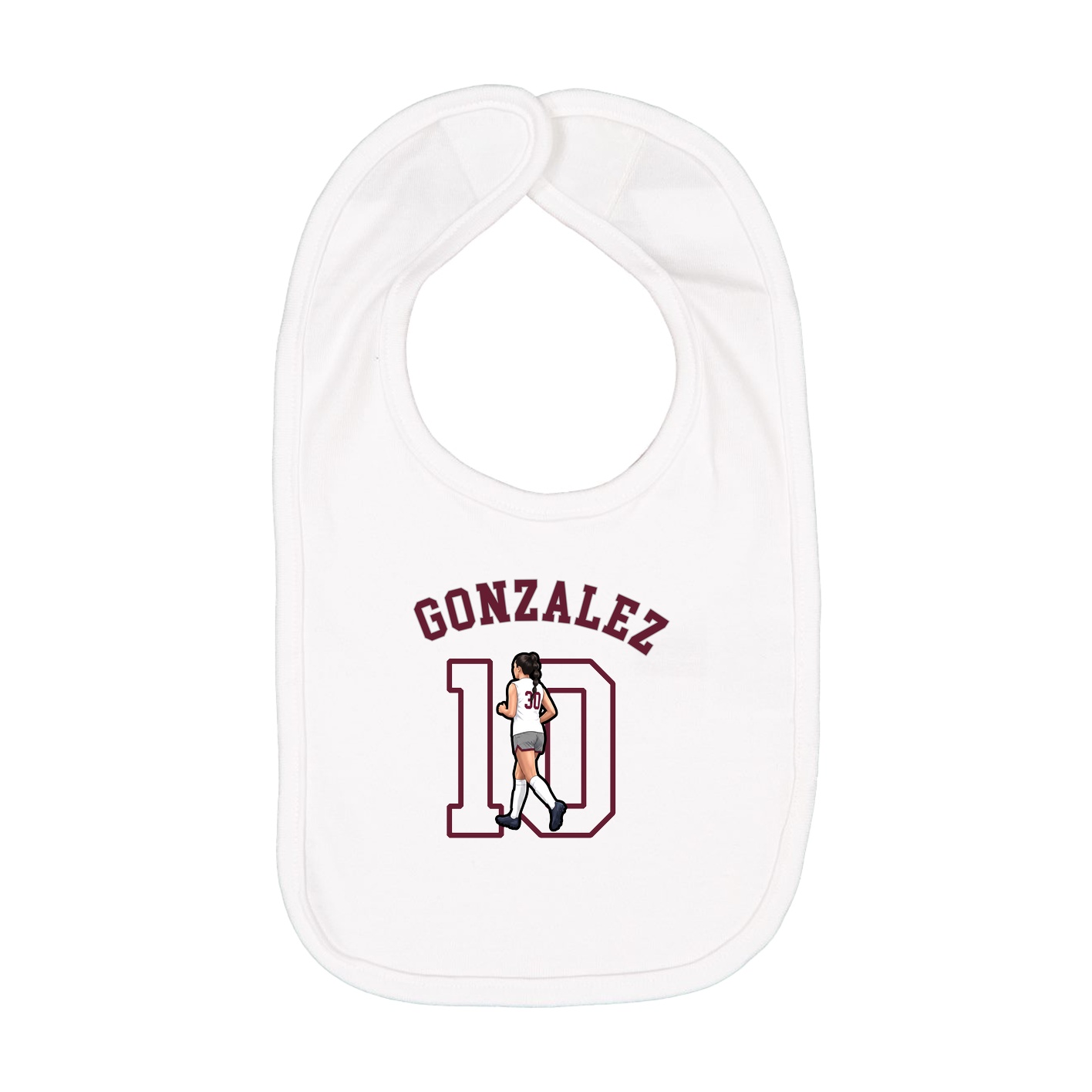 Infant Bib — Shirsey Arch in White