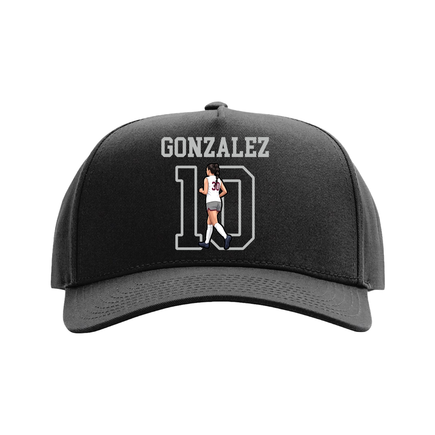 Full Fabric Five-Panel Champ Cap — Shirsey in Black