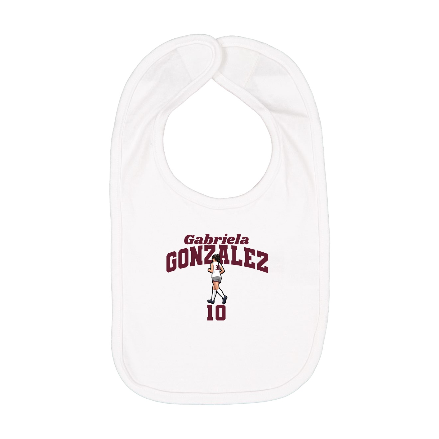 Infant Bib — Signature Arch in White
