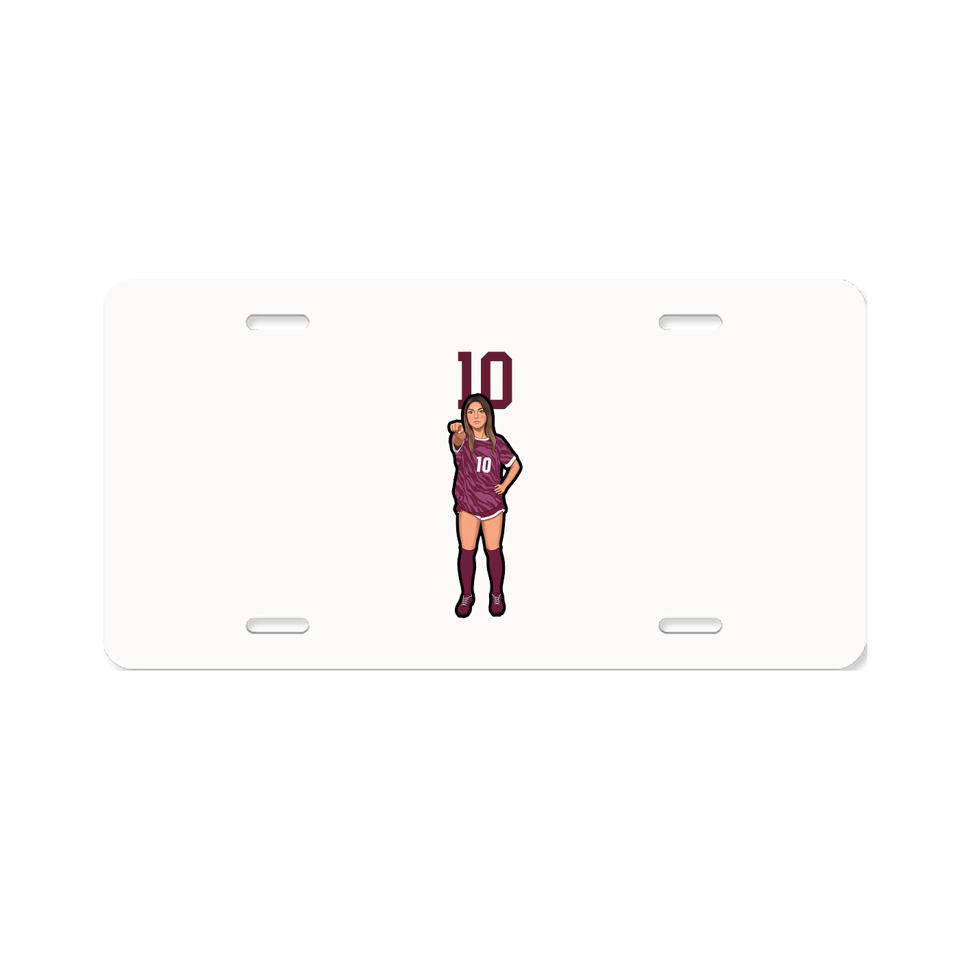 License Plate — Number Top in Classic