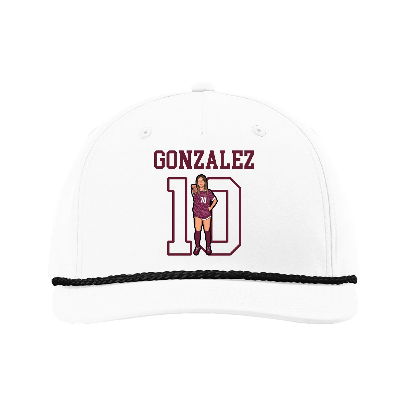 Five-Panel Classic Rope Cap — Shirsey in White