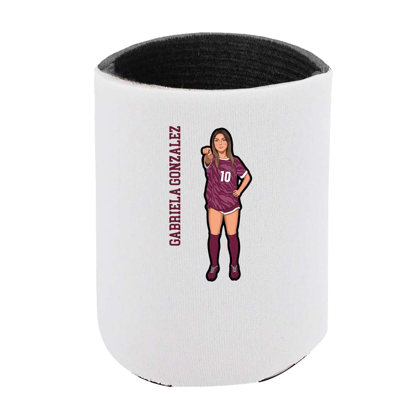 Can Holder — Name Vertical in White