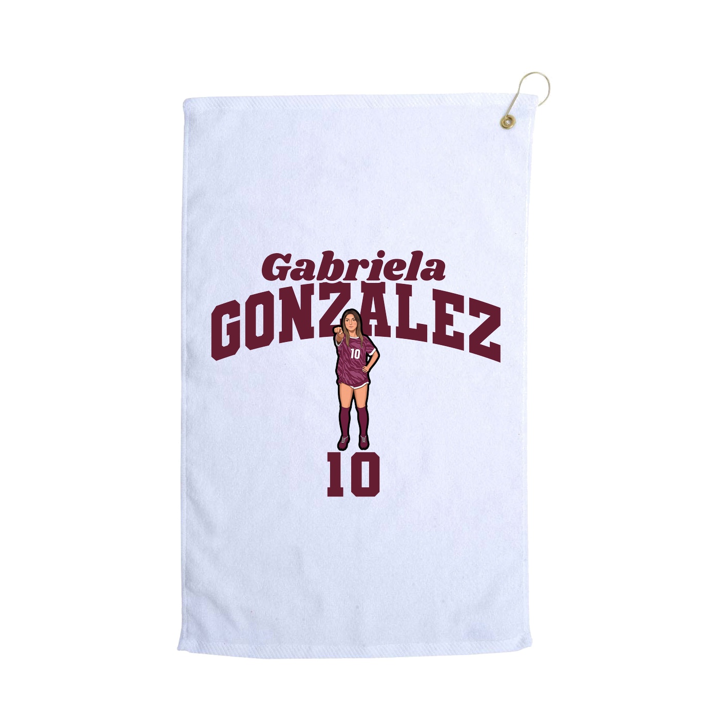Golf Towel — Signature Arch in White