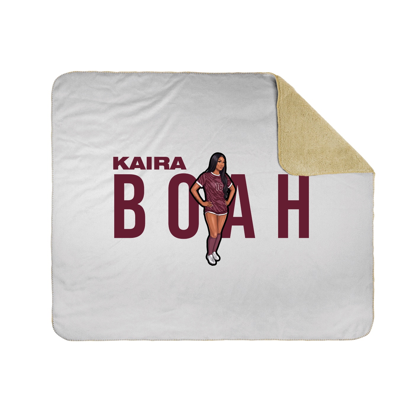 Throw Blanket — Player Name in White