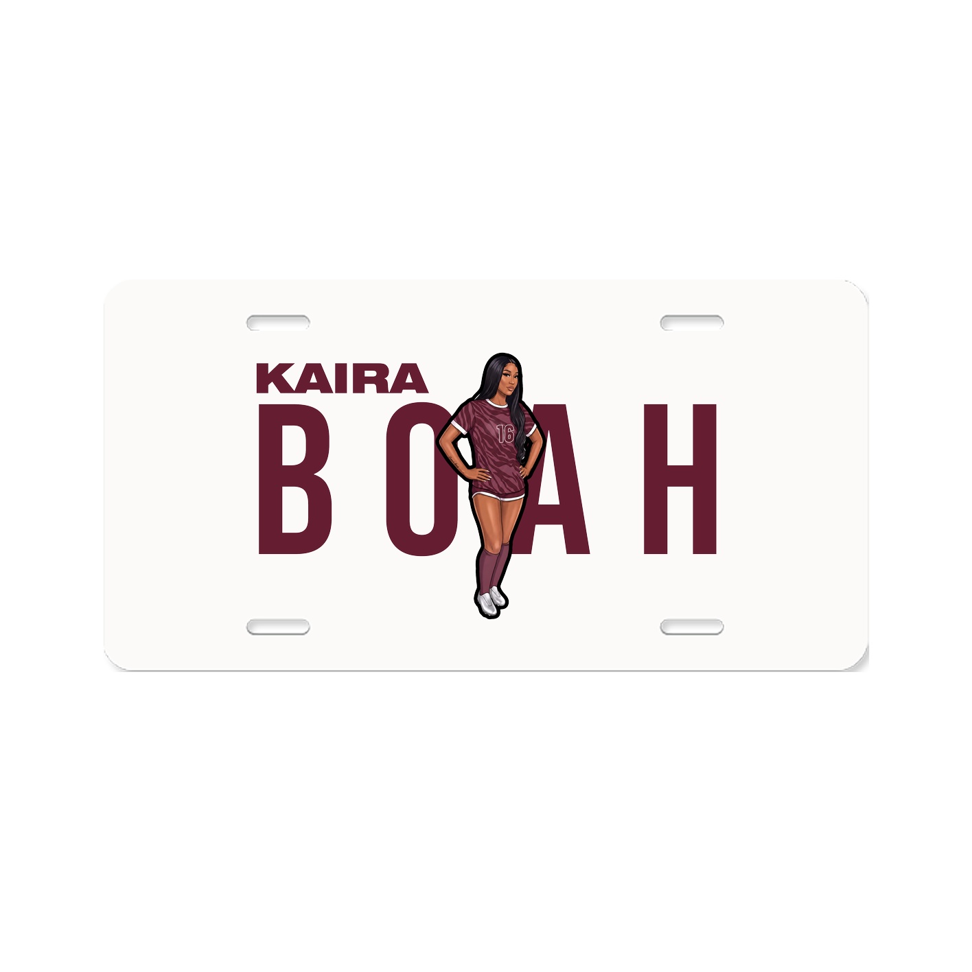 License Plate — Player Name in Classic
