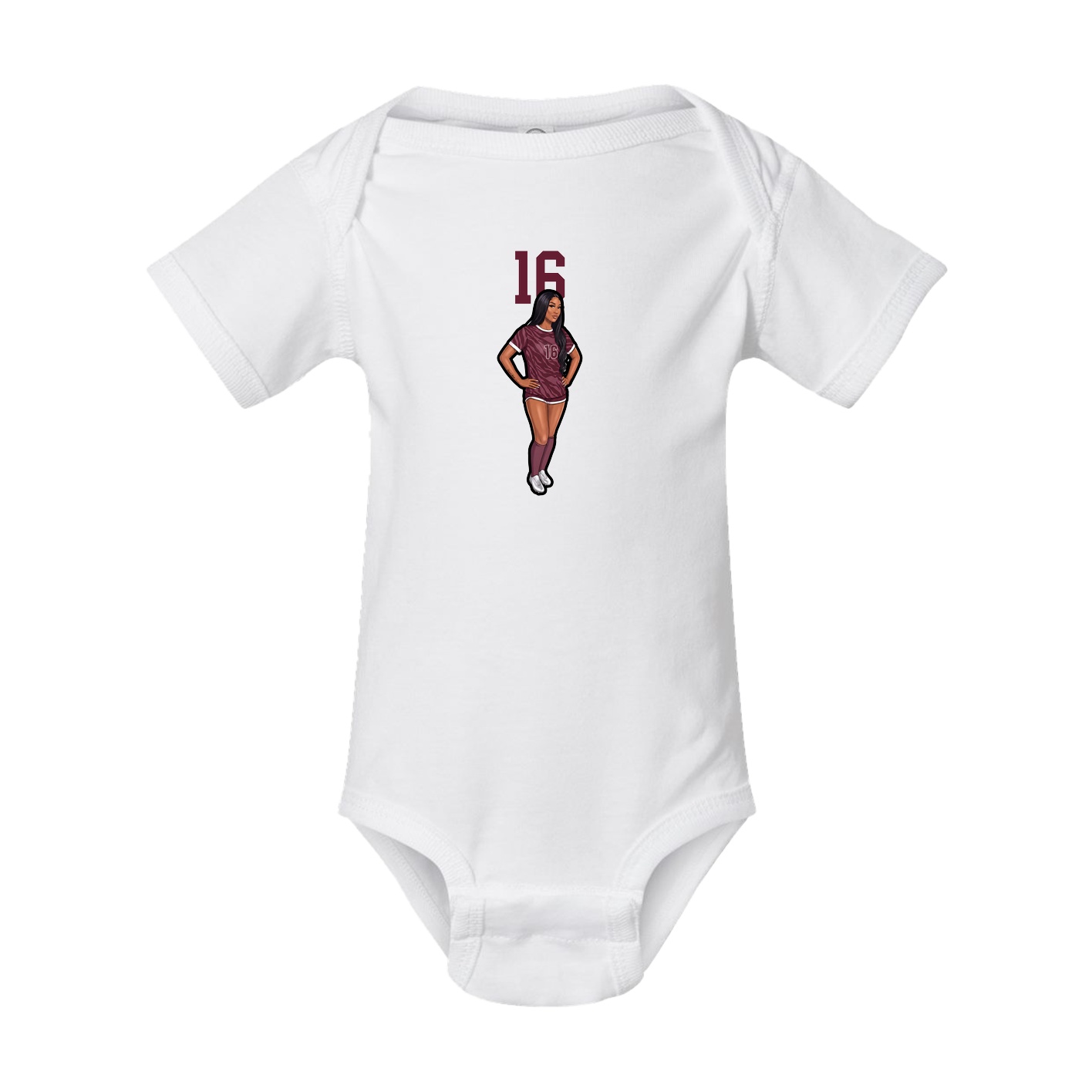 Baby Onesie — Number Top in White