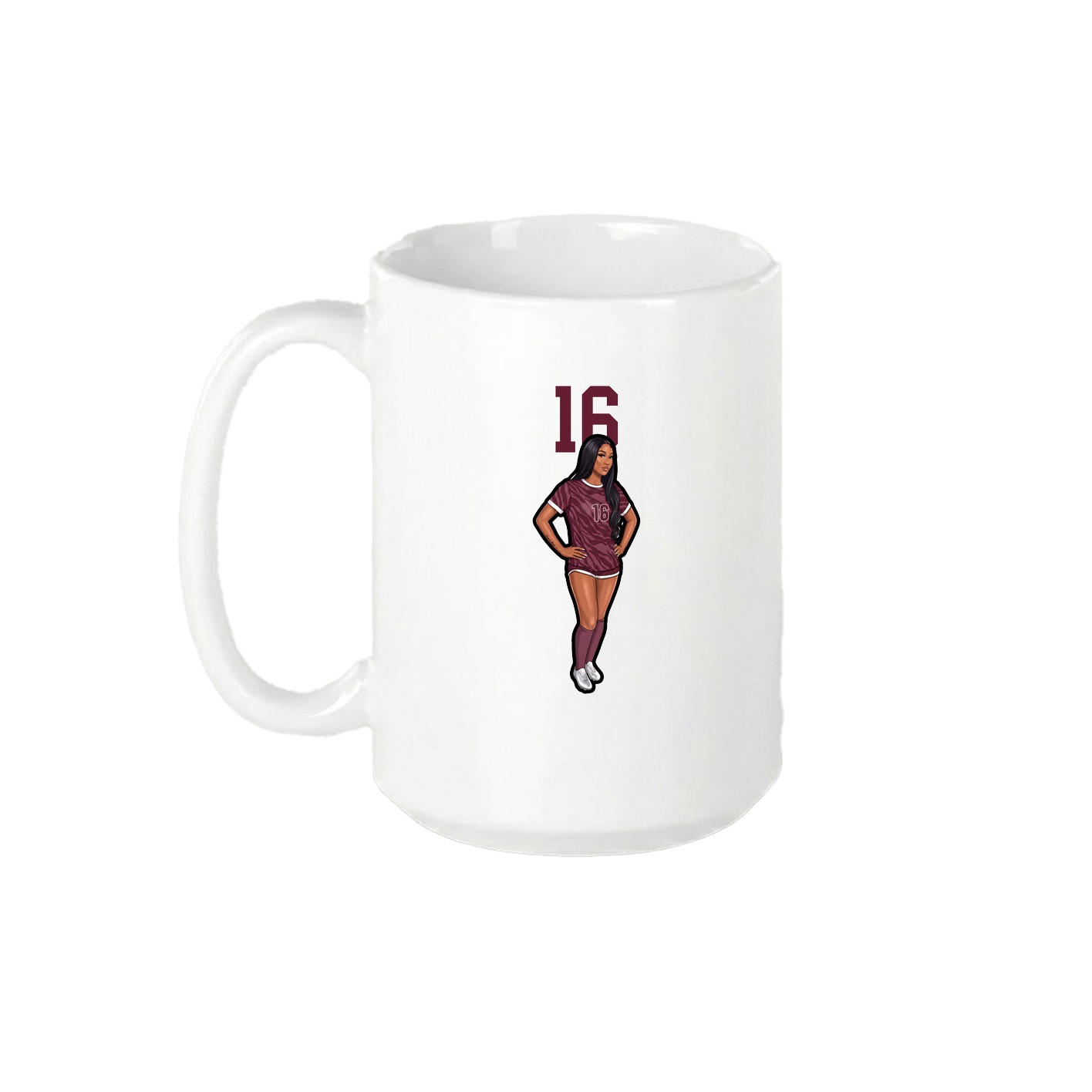 15oz Coffee Mug — Number Top in White