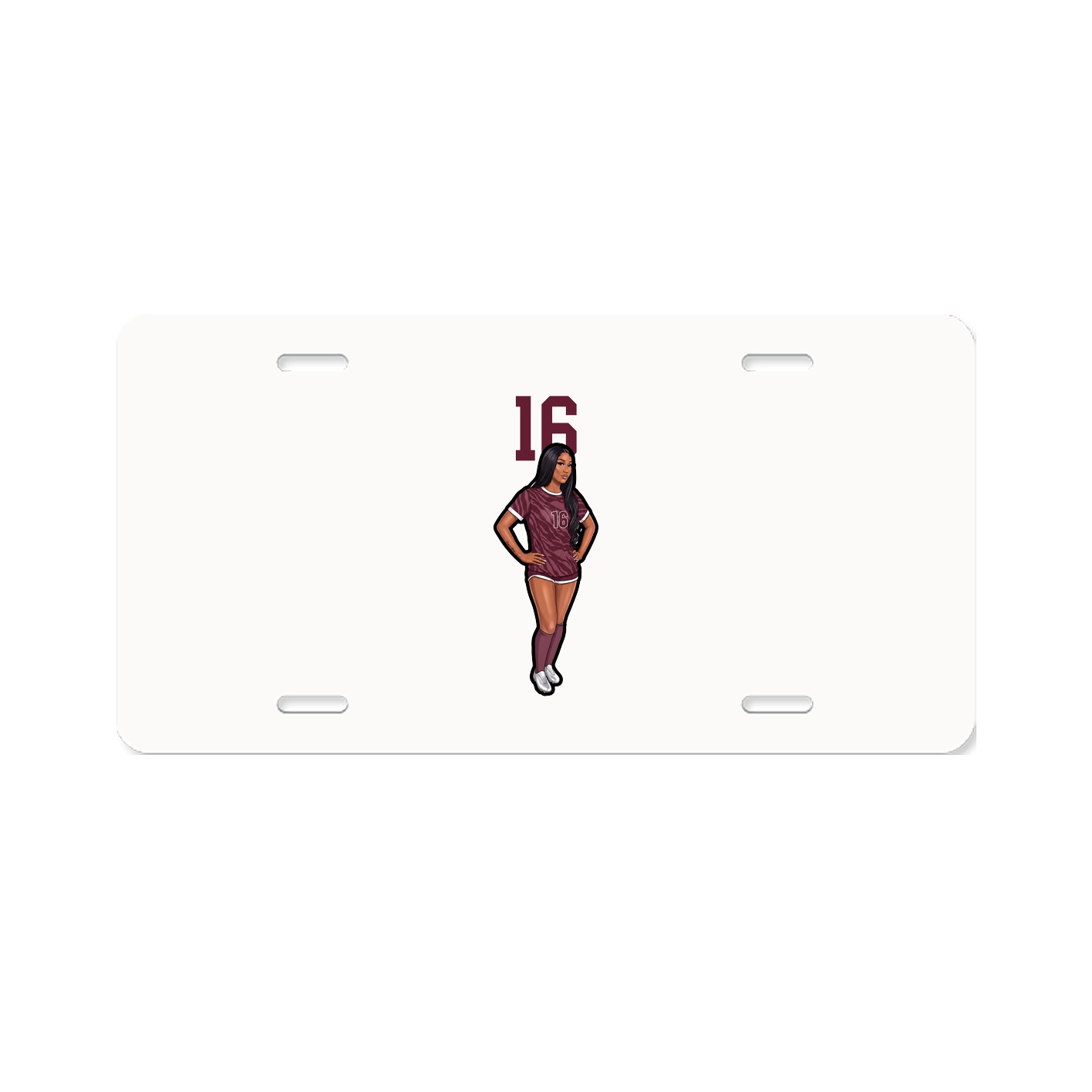 License Plate — Number Top in Classic