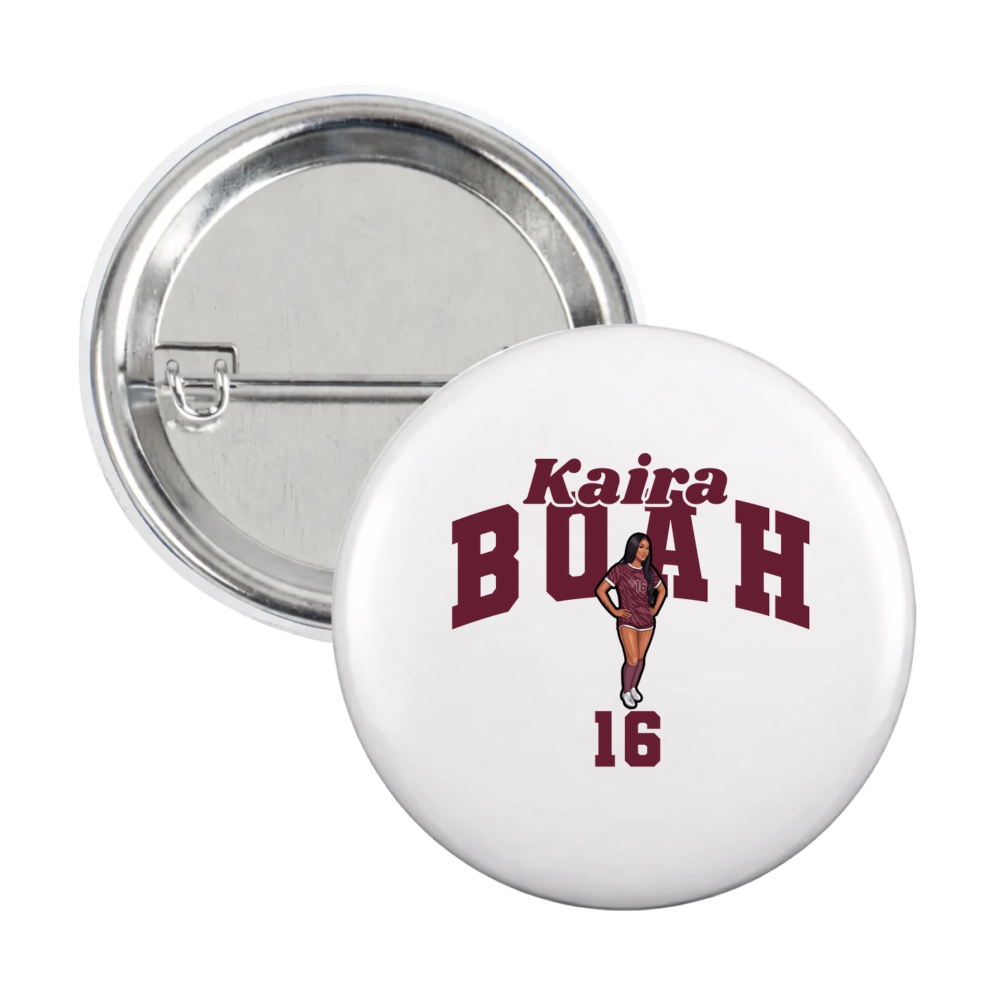 Game Day Button — Signature Arch in White