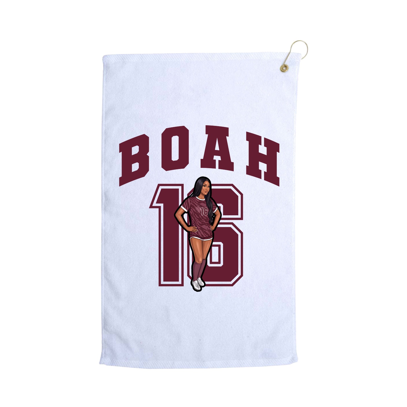 Golf Towel — Number in White