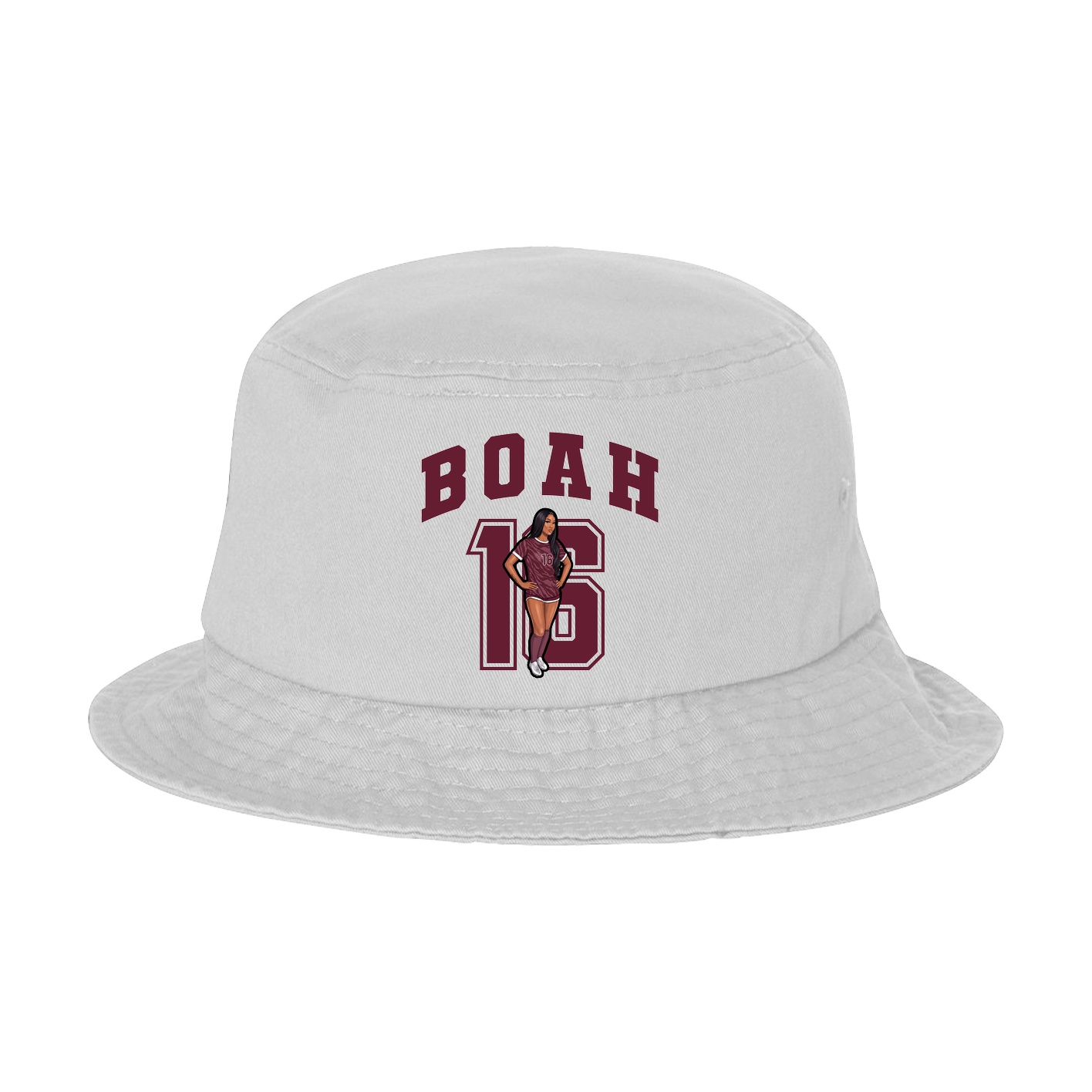 Bucket Cap — Number in White
