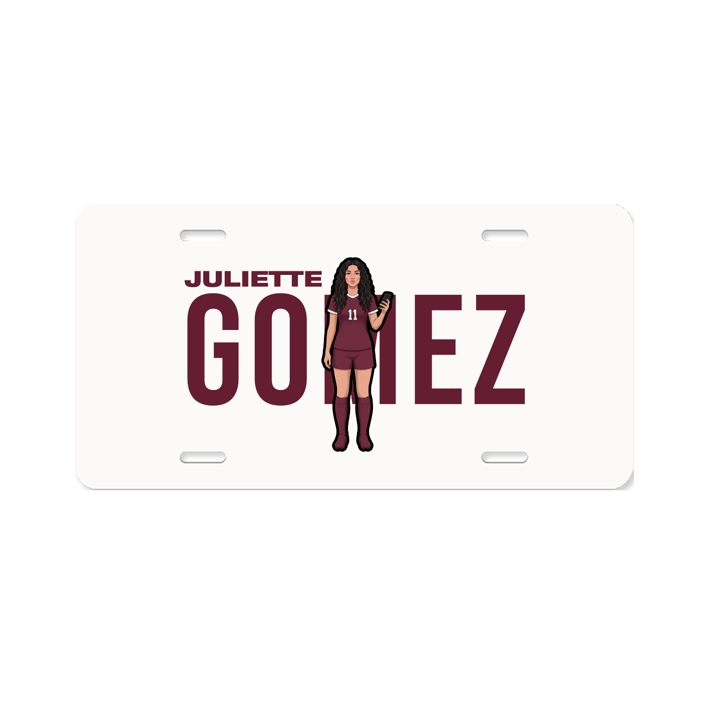 License Plate — Player Name in Classic