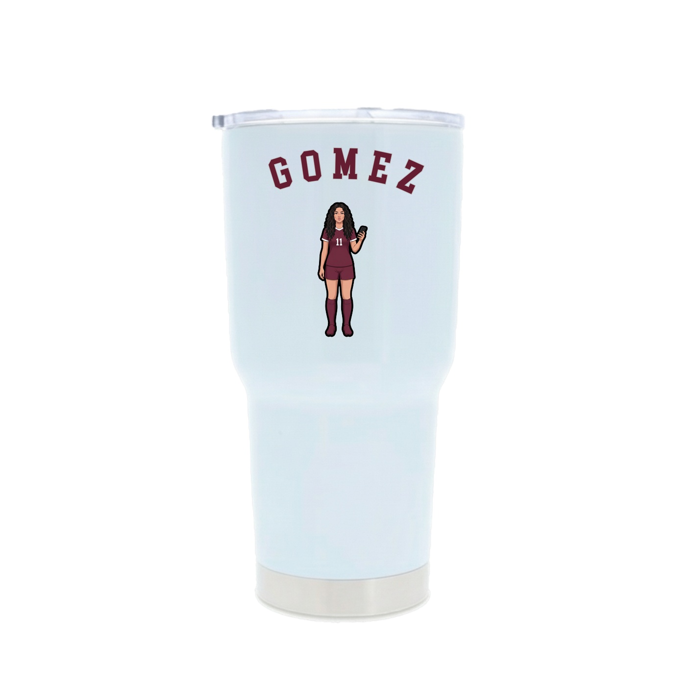 30oz Stainless Steel Tumbler — Shirsey Arch in White