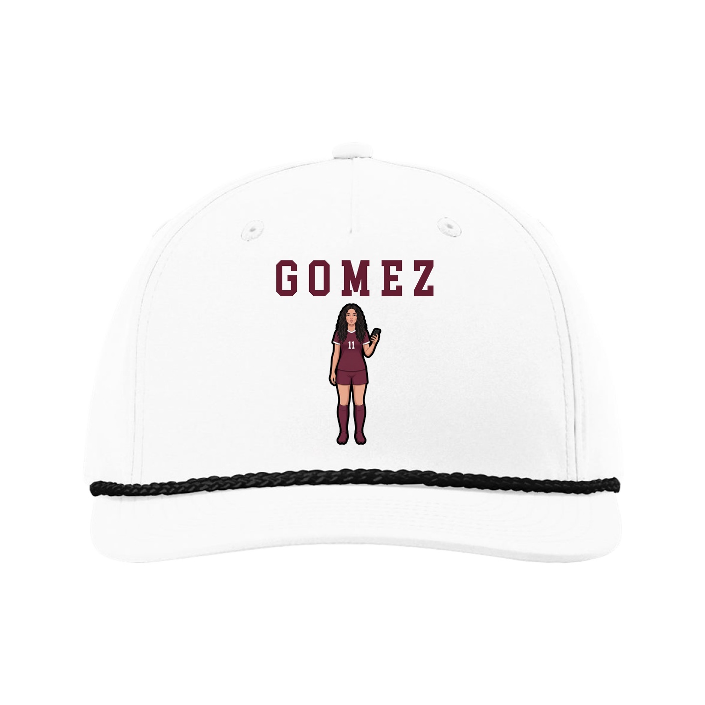 Five-Panel Classic Rope Cap — Shirsey in White