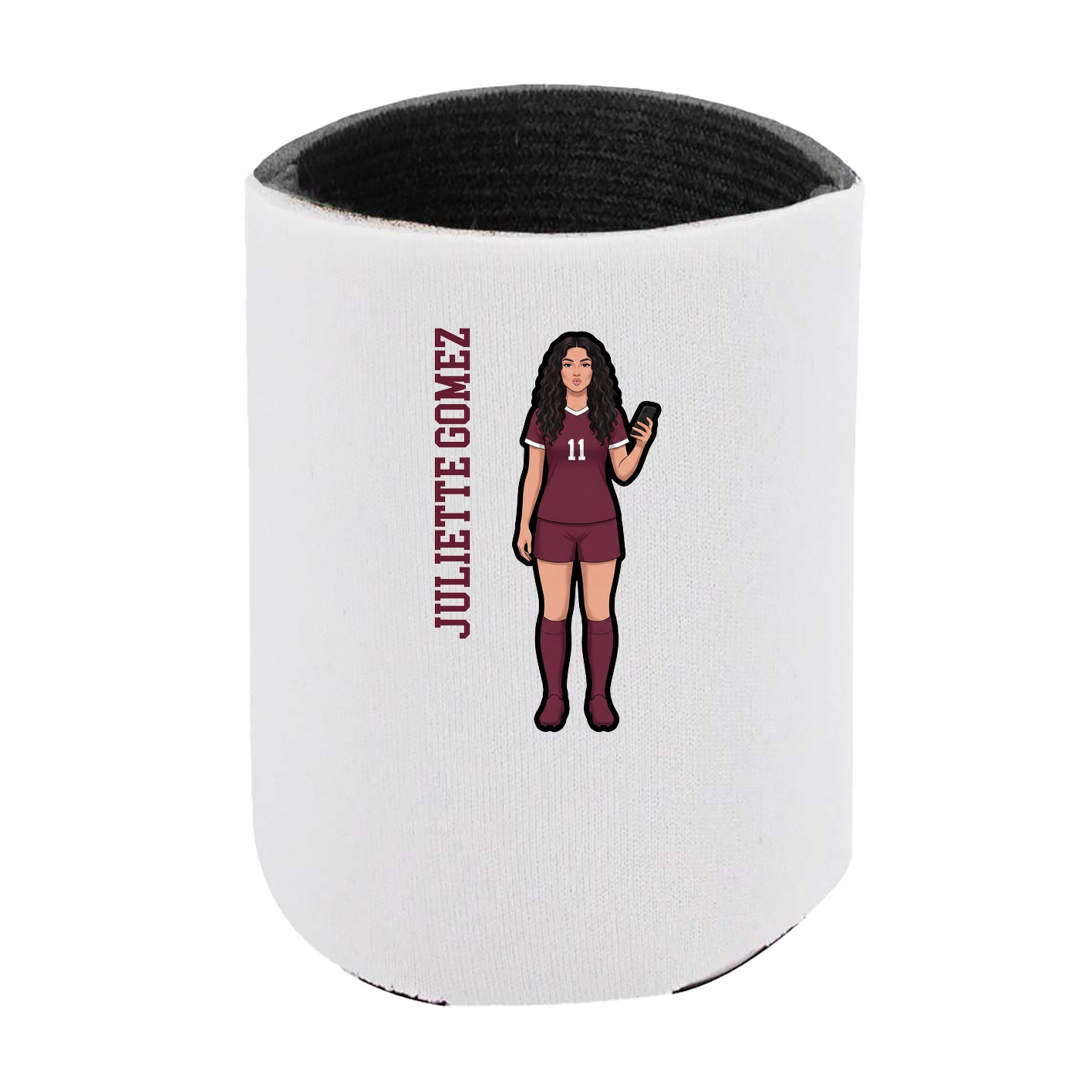 Can Holder — Name Vertical in White
