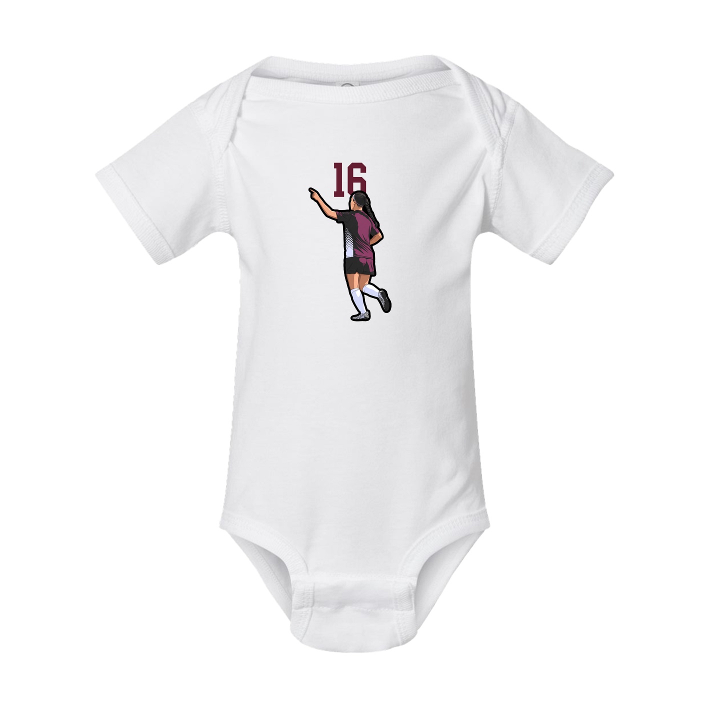 Baby Onesie — Number Top in White