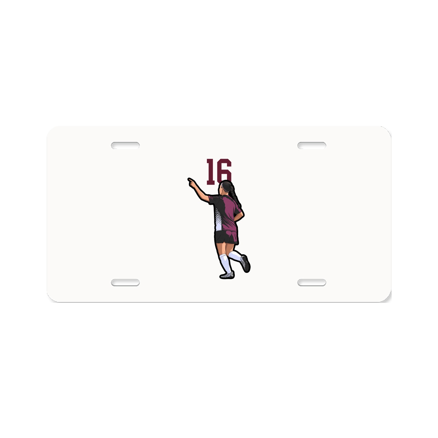 License Plate — Number Top in Classic