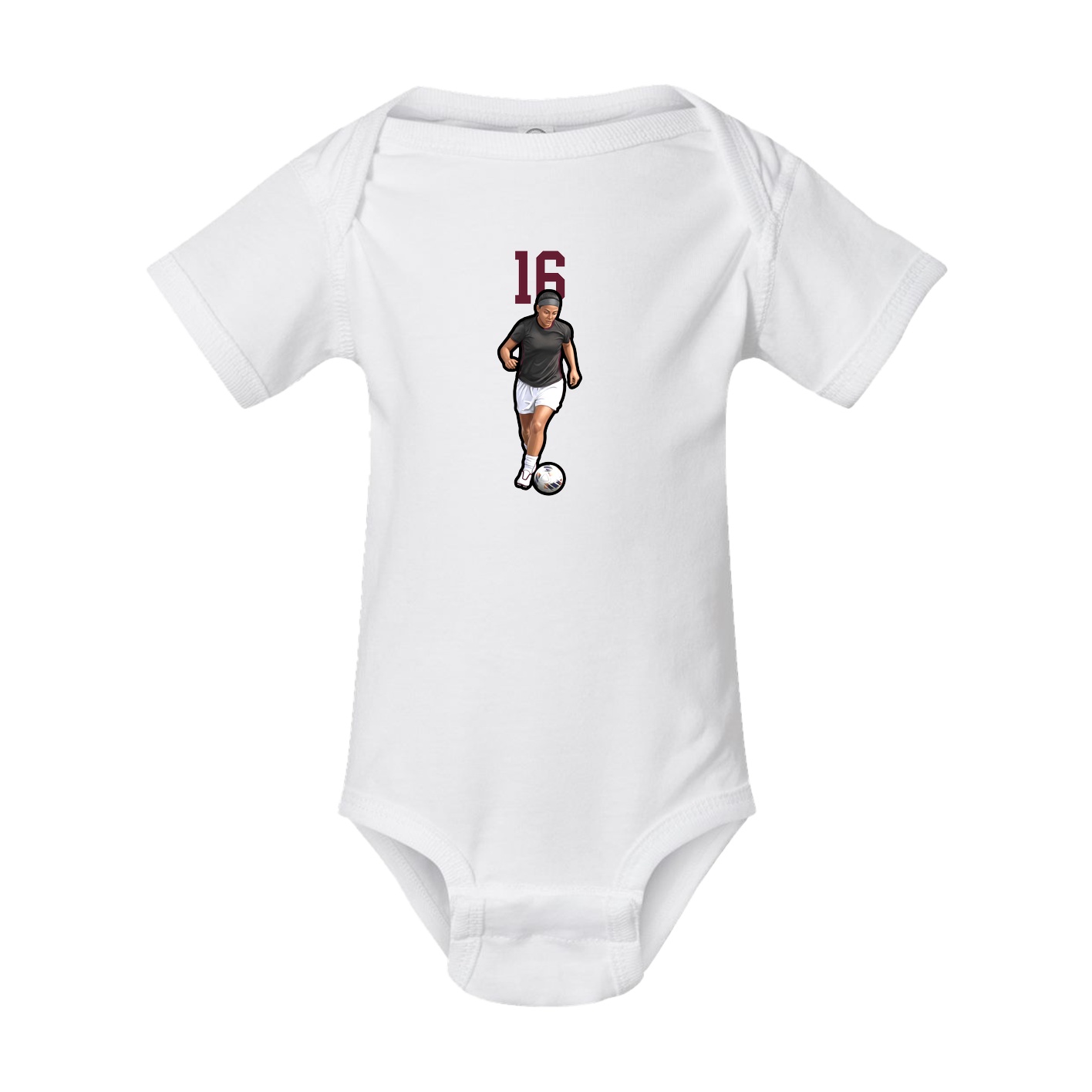 Baby Onesie — Number Top in White