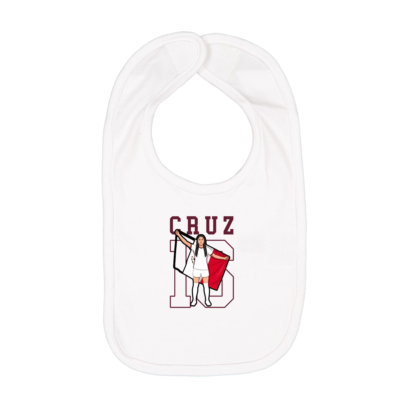 Infant Bib — Shirsey in White
