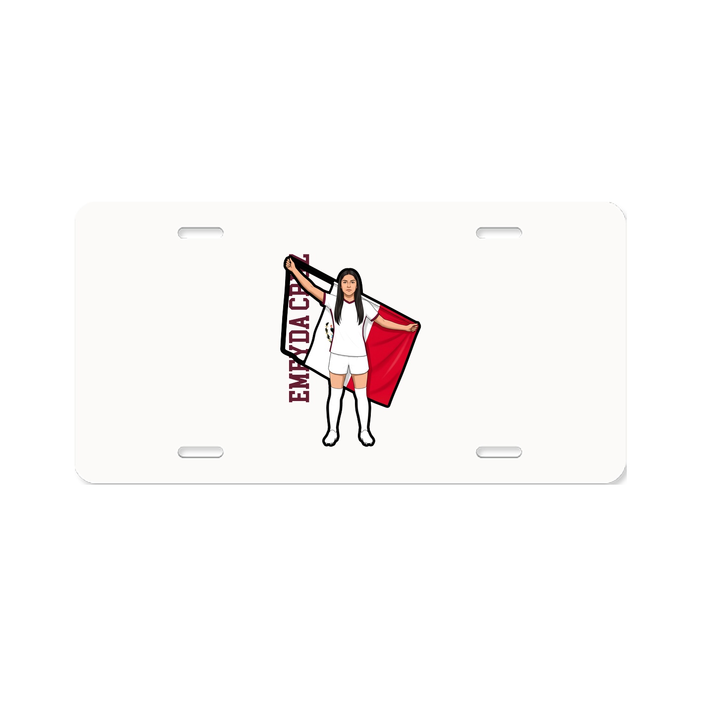 License Plate — Name Vertical in Classic