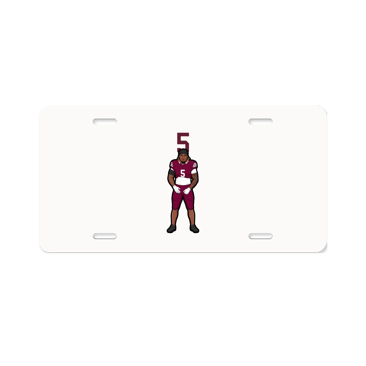 License Plate — Number Top in Classic