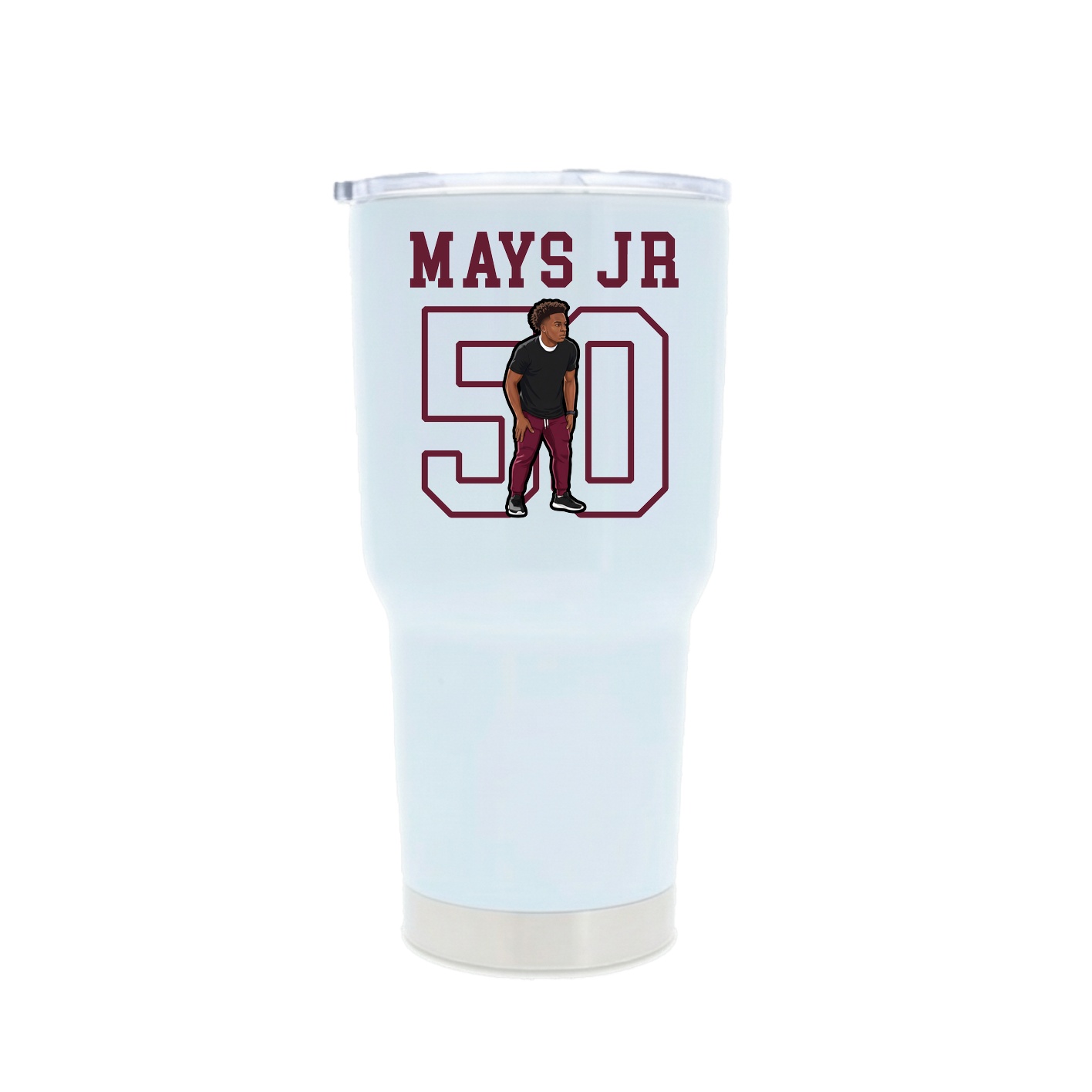 30oz Stainless Steel Tumbler — Shirsey in White