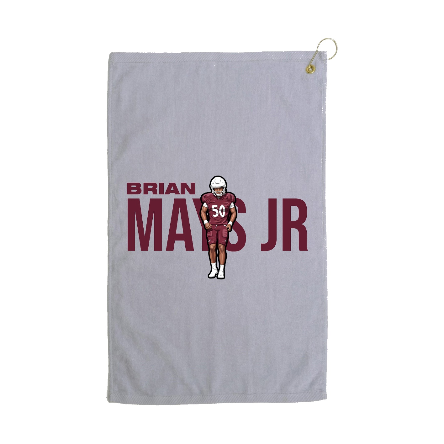 Golf Towel — Player Name in Grey